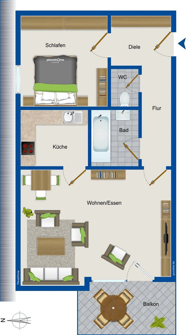 Prenájom bytu 2-izbový 45 m², Erlenweg 6, Aurach, Bavorsko Prenájom bytu 2-izbový 45 m², Erlenweg 6, Aurach, Bavorsko