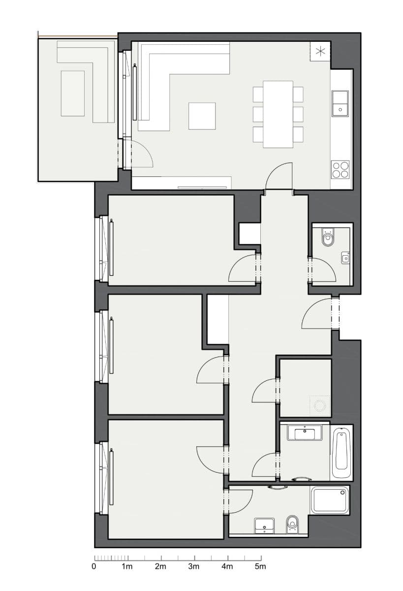 Prenájom bytu 4-izbový 100 m², Gollové, Praha, Praha Prenájom bytu 4-izbový 100 m², Gollové, Praha, Praha