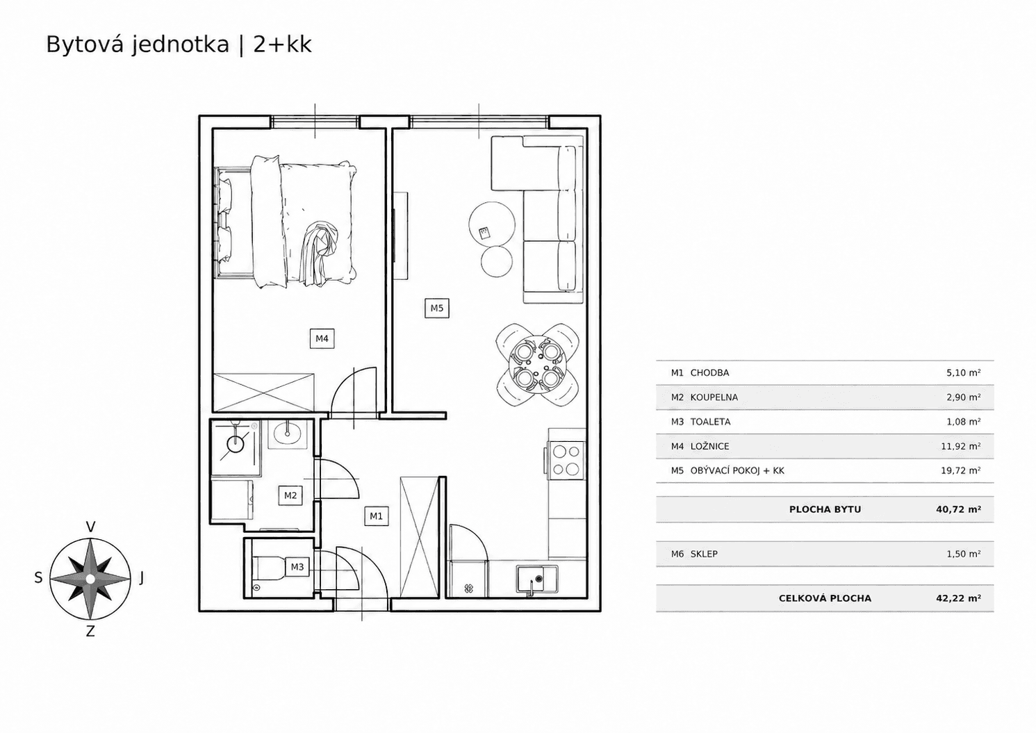 Predaj bytu 2-izbový 42 m², Bohumínská, Praha, Praha Predaj bytu 2-izbový 42 m², Bohumínská, Praha, Praha