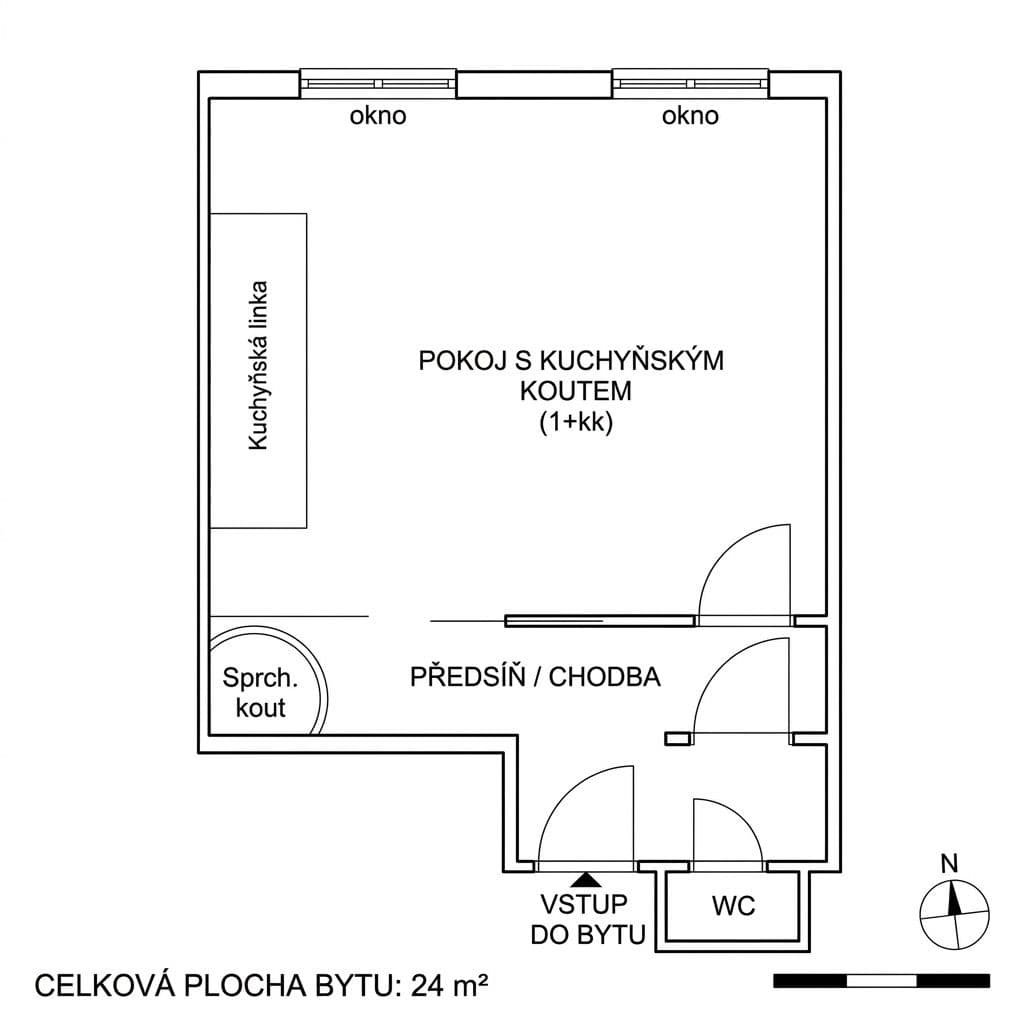 Predaj bytu 1-izbový 24 m², Pod Čertovou skalou, Praha, Praha Predaj bytu 1-izbový 24 m², Pod Čertovou skalou, Praha, Praha