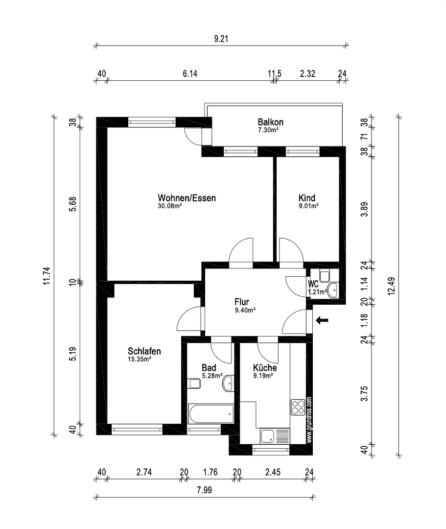 Prenájom bytu 3-izbový 83 m², Wiedinger Weg, Soltau, Dolné Sasko Prenájom bytu 3-izbový 83 m², Wiedinger Weg, Soltau, Dolné Sasko