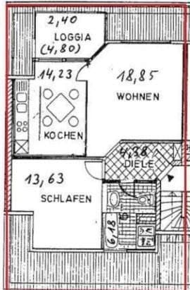 Prenájom bytu 2-izbový 58 m², Möserstrasse 34, Essen, Severné Porýnie - Westfálsko Prenájom bytu 2-izbový 58 m², Möserstrasse 34, Essen, Severné Porýnie - Westfálsko