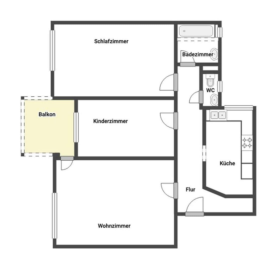 Prenájom bytu 3-izbový 74 m², München, Bavorsko Prenájom bytu 3-izbový 74 m², München, Bavorsko