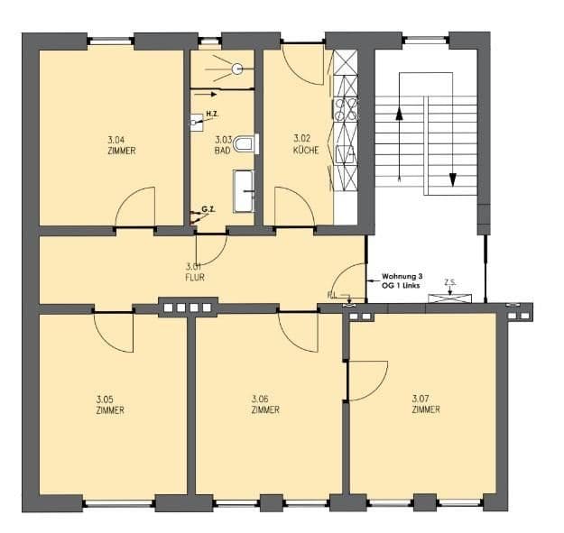 Prenájom bytu 4-izbový 85 m², Schillerstr. 5a, Wilhelmshaven, Dolné Sasko Prenájom bytu 4-izbový 85 m², Schillerstr. 5a, Wilhelmshaven, Dolné Sasko