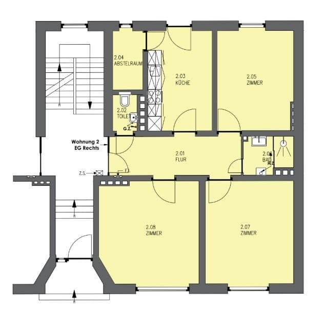 Prenájom bytu 3-izbový 71 m², Schillerstr. 5a, Wilhelmshaven, Dolné Sasko Prenájom bytu 3-izbový 71 m², Schillerstr. 5a, Wilhelmshaven, Dolné Sasko
