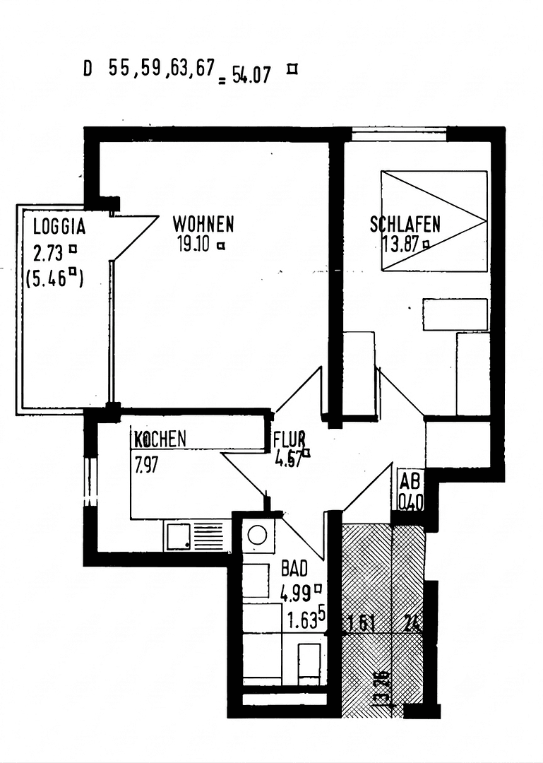 Prenájom bytu 2-izbový 54 m², Rathenaustr. 24B, Offenbach, Hesensko Prenájom bytu 2-izbový 54 m², Rathenaustr. 24B, Offenbach, Hesensko