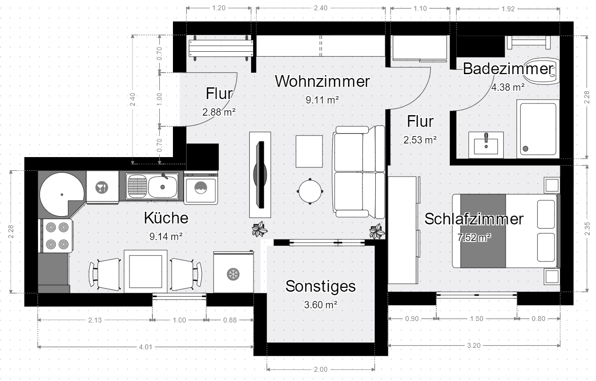 Prenájom bytu 2-izbový 37 m², Nürnberg, Bavorsko Prenájom bytu 2-izbový 37 m², Nürnberg, Bavorsko