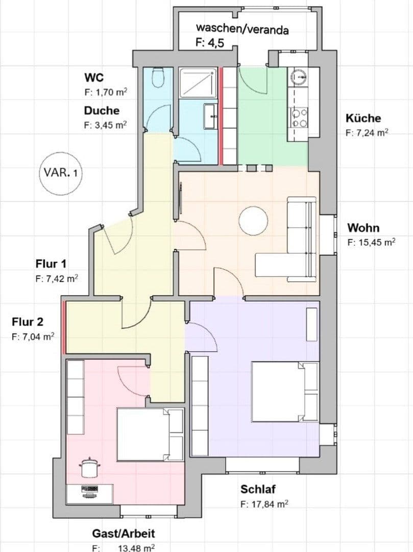 Prenájom bytu 3-izbový 78 m², Stuttgart, Bádensko-Wurttembersko Prenájom bytu 3-izbový 78 m², Stuttgart, Bádensko-Wurttembersko