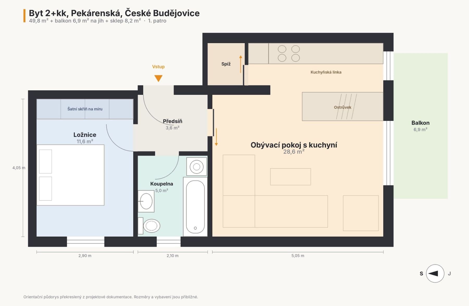 Predaj bytu 2-izbový 50 m², Pekárenská, České Budějovice, Jihočeský kraj Predaj bytu 2-izbový 50 m², Pekárenská, České Budějovice, Jihočeský kraj