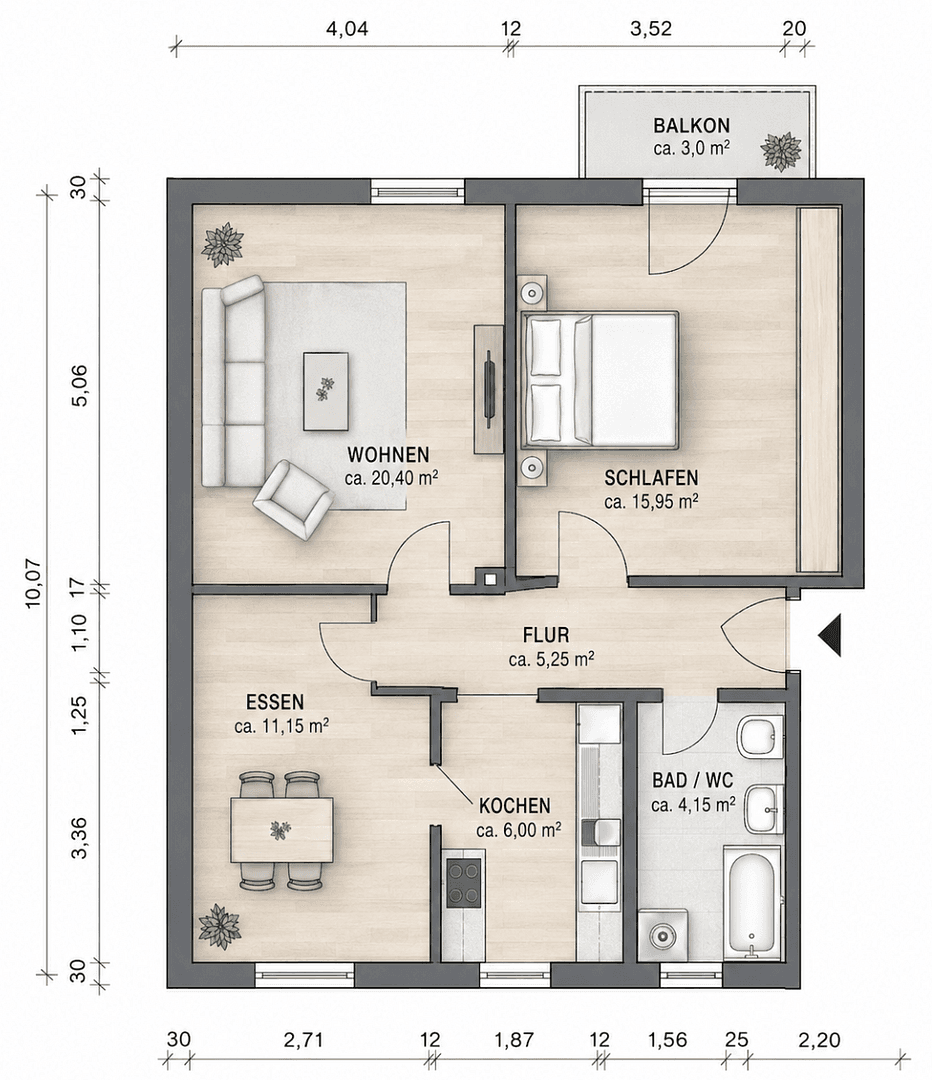 Predaj bytu 3-izbový 65 m², Rastatt, Bádensko-Wurttembersko Predaj bytu 3-izbový 65 m², Rastatt, Bádensko-Wurttembersko
