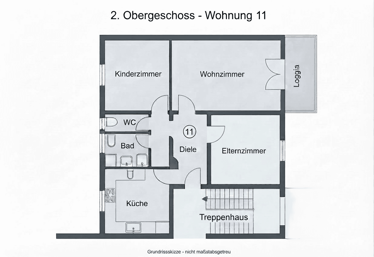 Prenájom bytu 3-izbový 85 m², Hohenzollernstraße 9, Friedrichsthal, Sársko Prenájom bytu 3-izbový 85 m², Hohenzollernstraße 9, Friedrichsthal, Sársko