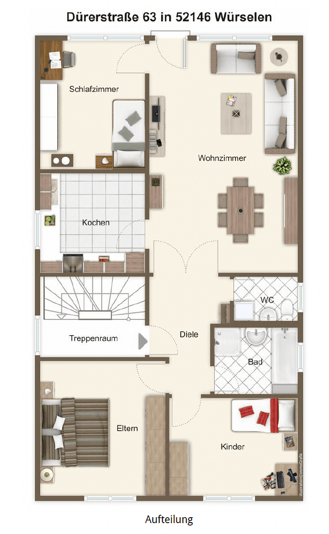 Prenájom bytu 4-izbový 97 m², Dürerstraße 63, Würselen, Severné Porýnie - Westfálsko Prenájom bytu 4-izbový 97 m², Dürerstraße 63, Würselen, Severné Porýnie - Westfálsko