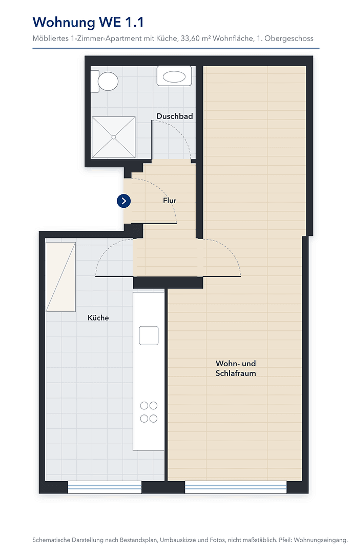Prenájom bytu 1-izbový 34 m², Vechta, Dolné Sasko Prenájom bytu 1-izbový 34 m², Vechta, Dolné Sasko