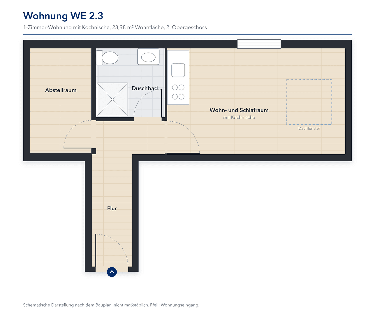 Prenájom bytu 1-izbový 24 m², Vechta, Dolné Sasko Prenájom bytu 1-izbový 24 m², Vechta, Dolné Sasko