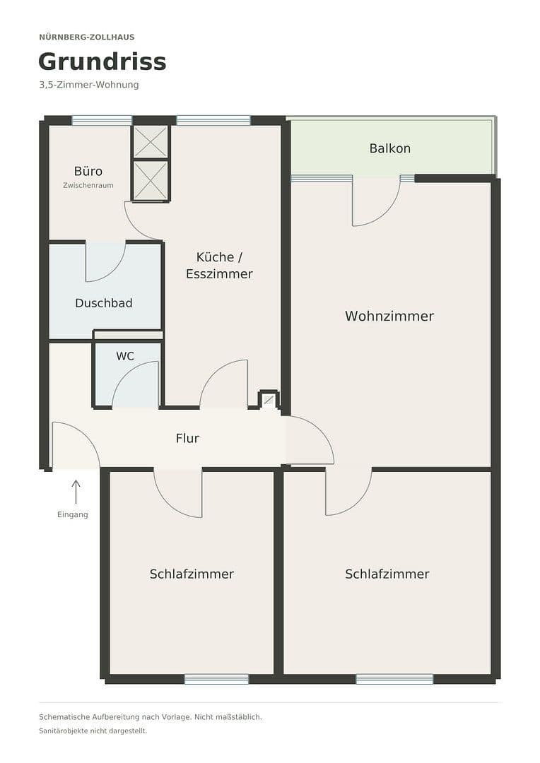 Prenájom bytu 3-izbový 74 m², Neptunweg 27, Nürnberg, Bavorsko Prenájom bytu 3-izbový 74 m², Neptunweg 27, Nürnberg, Bavorsko