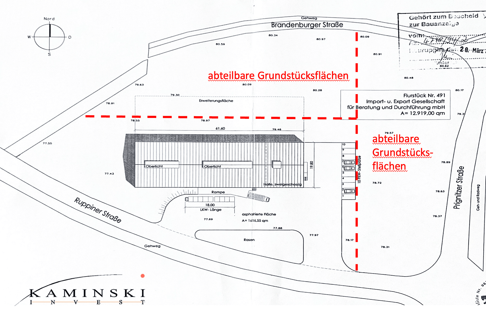 Predaj nebytového priestoru 12.919 m², Ruppiner Straße 10, Wittstock/Dosse, Brandenbursko Predaj nebytového priestoru 12.919 m², Ruppiner Straße 10, Wittstock/Dosse, Brandenbursko