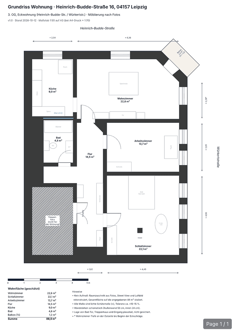 Prenájom bytu 3-izbový 88 m², Heinrich - Budde Straße, Leipzig, Sasko Prenájom bytu 3-izbový 88 m², Heinrich - Budde Straße, Leipzig, Sasko
