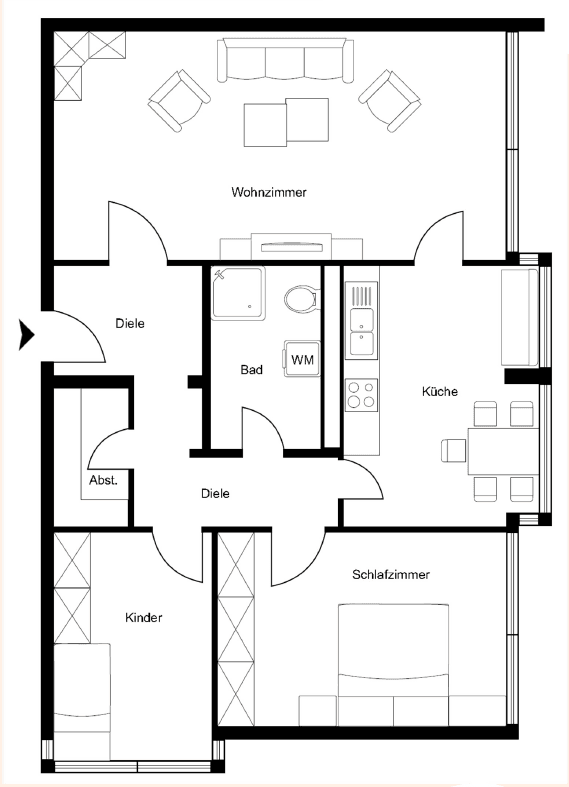 Prenájom bytu 3-izbový 75 m², Regensburgerstraße 63, Nürnberg, Bavorsko Prenájom bytu 3-izbový 75 m², Regensburgerstraße 63, Nürnberg, Bavorsko