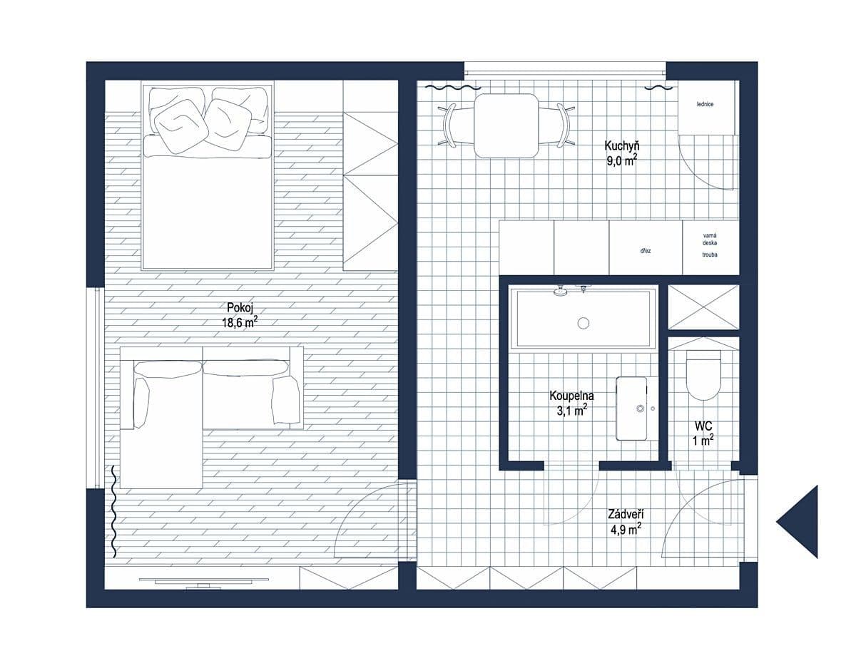 Predaj bytu 1-izbový 36 m², Předmostí, Kralupy nad Vltavou, Středočeský kraj Predaj bytu 1-izbový 36 m², Předmostí, Kralupy nad Vltavou, Středočeský kraj