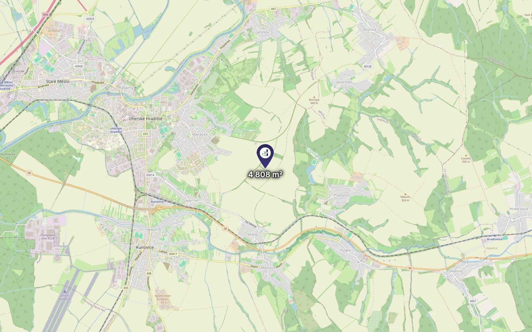 Predaj pozemku 1.202 m², Uherské Hradiště, Zlínský kraj Predaj pozemku 1.202 m², Uherské Hradiště, Zlínský kraj