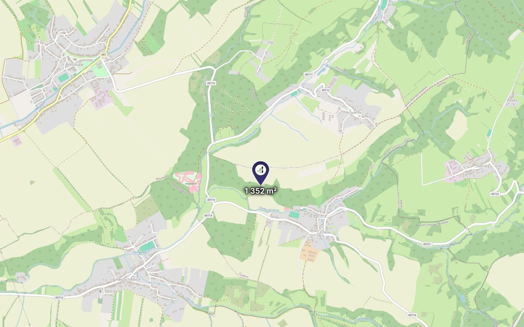Predaj pozemku 1.352 m², Částkov, Zlínský kraj Predaj pozemku 1.352 m², Částkov, Zlínský kraj