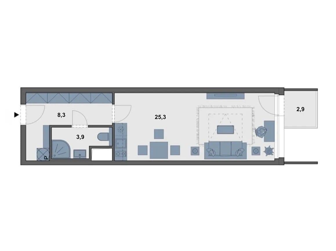 Prenájom bytu 1-izbový 38 m², Choceradská, Praha, Praha Prenájom bytu 1-izbový 38 m², Choceradská, Praha, Praha