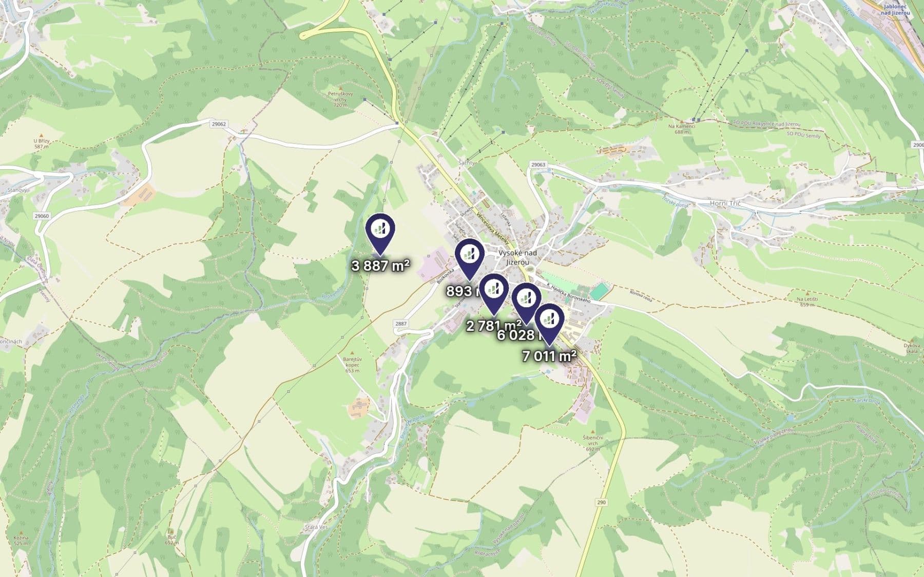 Predaj pozemku 1.717 m², Vysoké nad Jizerou, Liberecký kraj Predaj pozemku 1.717 m², Vysoké nad Jizerou, Liberecký kraj