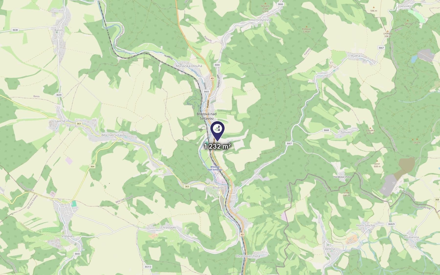 Predaj pozemku 1.232 m², Březová nad Svitavou, Pardubický kraj Predaj pozemku 1.232 m², Březová nad Svitavou, Pardubický kraj