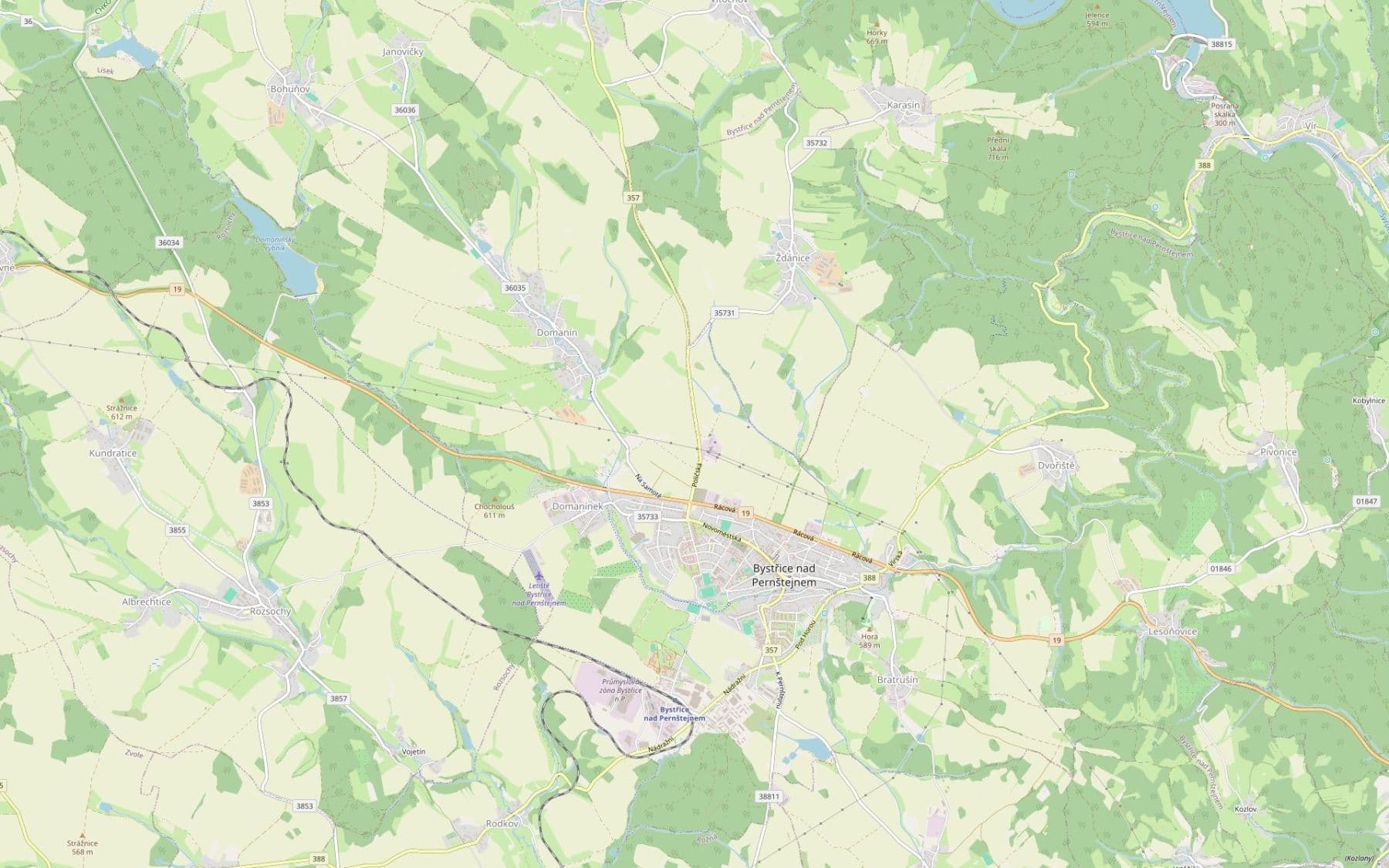 Predaj pozemku 9.389 m², Bystřice nad Pernštejnem, Kraj Vysočina Predaj pozemku 9.389 m², Bystřice nad Pernštejnem, Kraj Vysočina