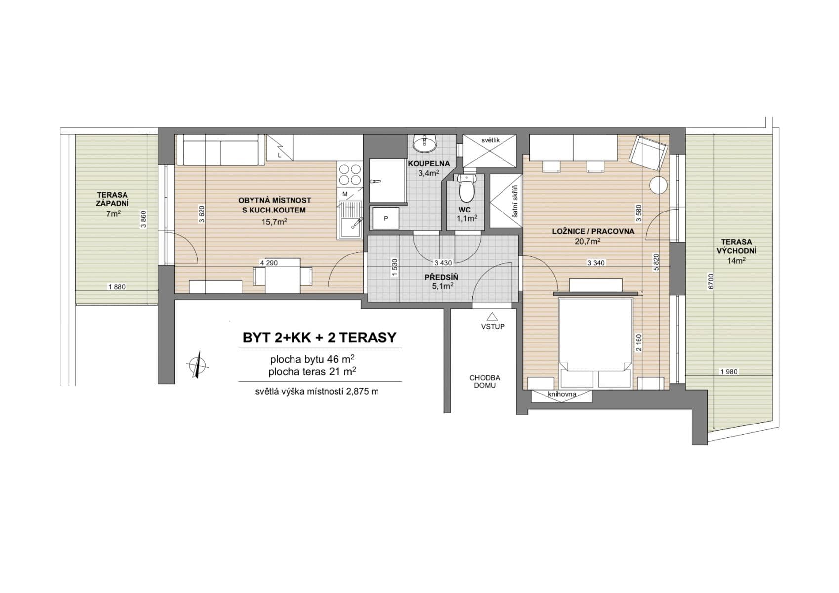 Predaj bytu 2-izbový 46 m², Prachnerova, Praha, Praha Predaj bytu 2-izbový 46 m², Prachnerova, Praha, Praha