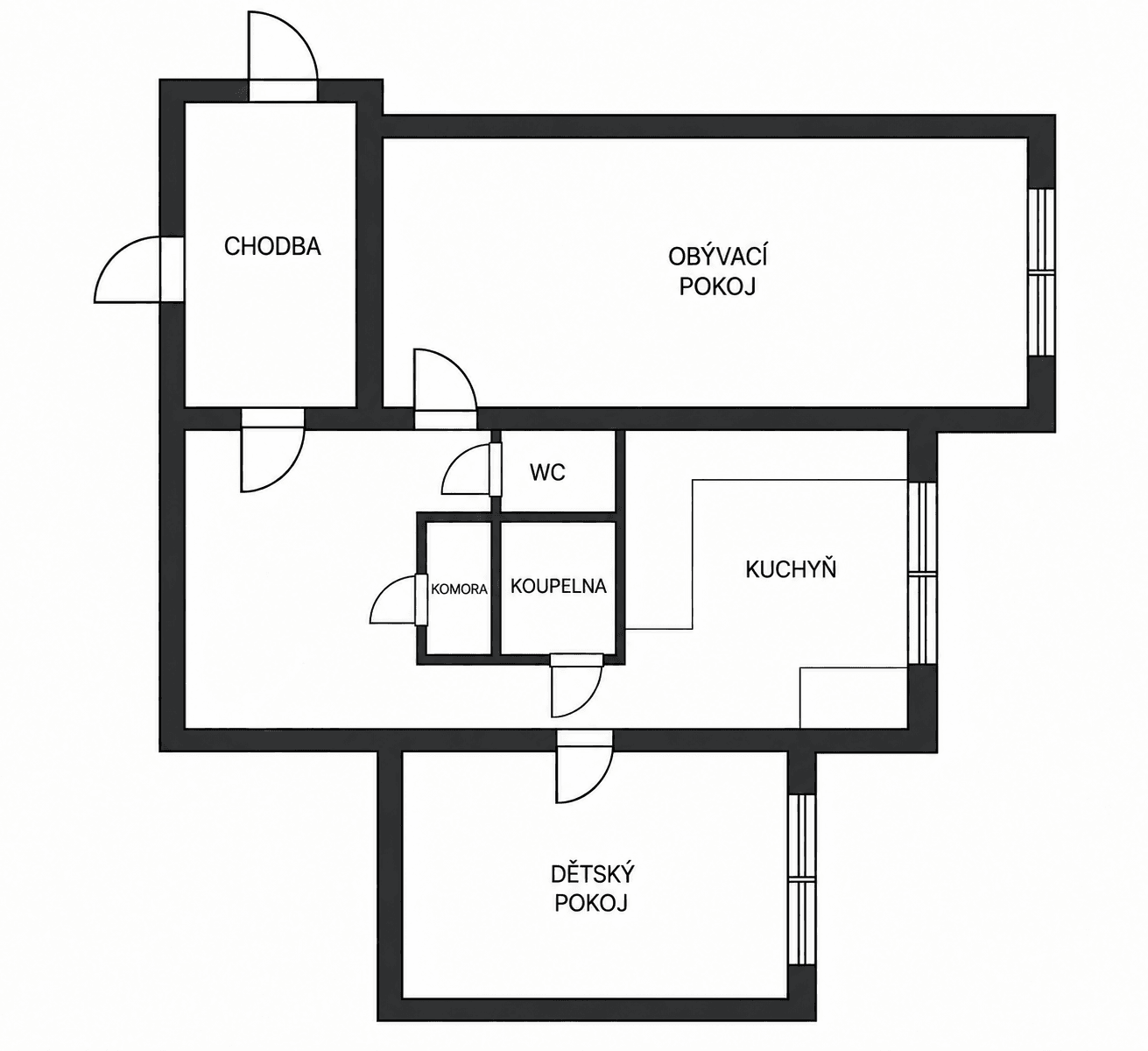 Predaj bytu 2-izbový 60 m², Krhanická, Praha, Praha Predaj bytu 2-izbový 60 m², Krhanická, Praha, Praha