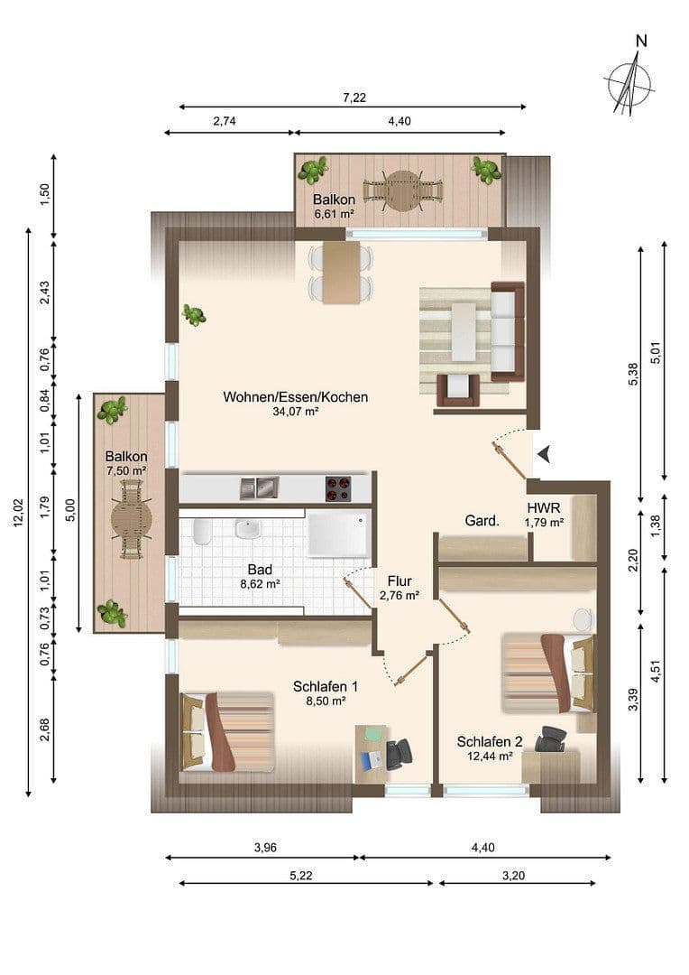 Prenájom bytu 3-izbový 74 m², Brunnengasse 6, Ingersheim, Bádensko-Wurttembersko Prenájom bytu 3-izbový 74 m², Brunnengasse 6, Ingersheim, Bádensko-Wurttembersko