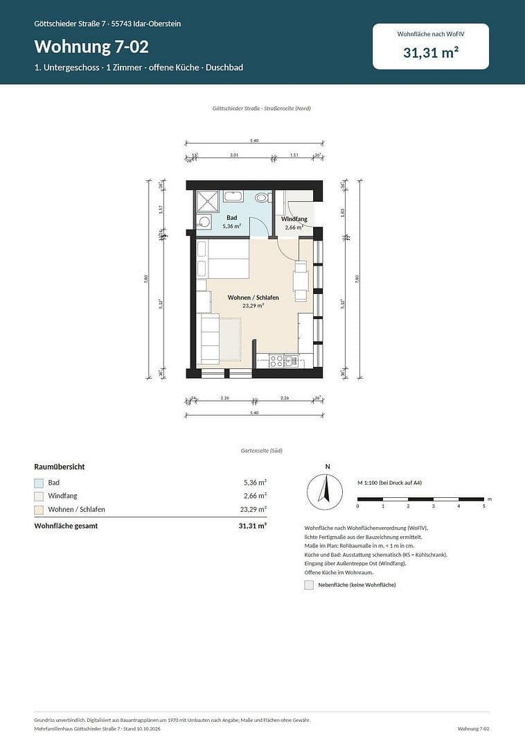 Prenájom bytu 1-izbový 32 m², Göttschieder Str. 7, Idar-Oberstein, Porýnie-Falcko Prenájom bytu 1-izbový 32 m², Göttschieder Str. 7, Idar-Oberstein, Porýnie-Falcko
