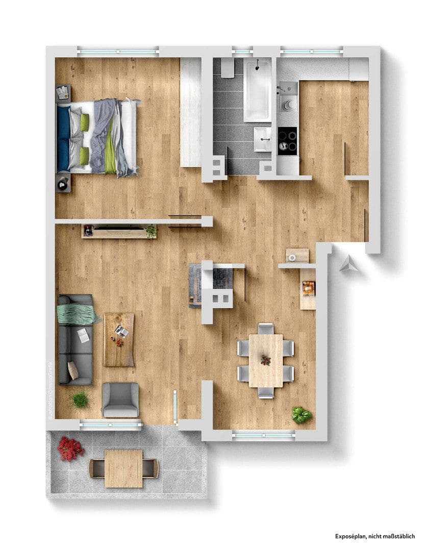 Prenájom bytu 3-izbový 68 m², Brabanterstr. 14, Kerpen, Severné Porýnie - Westfálsko Prenájom bytu 3-izbový 68 m², Brabanterstr. 14, Kerpen, Severné Porýnie - Westfálsko