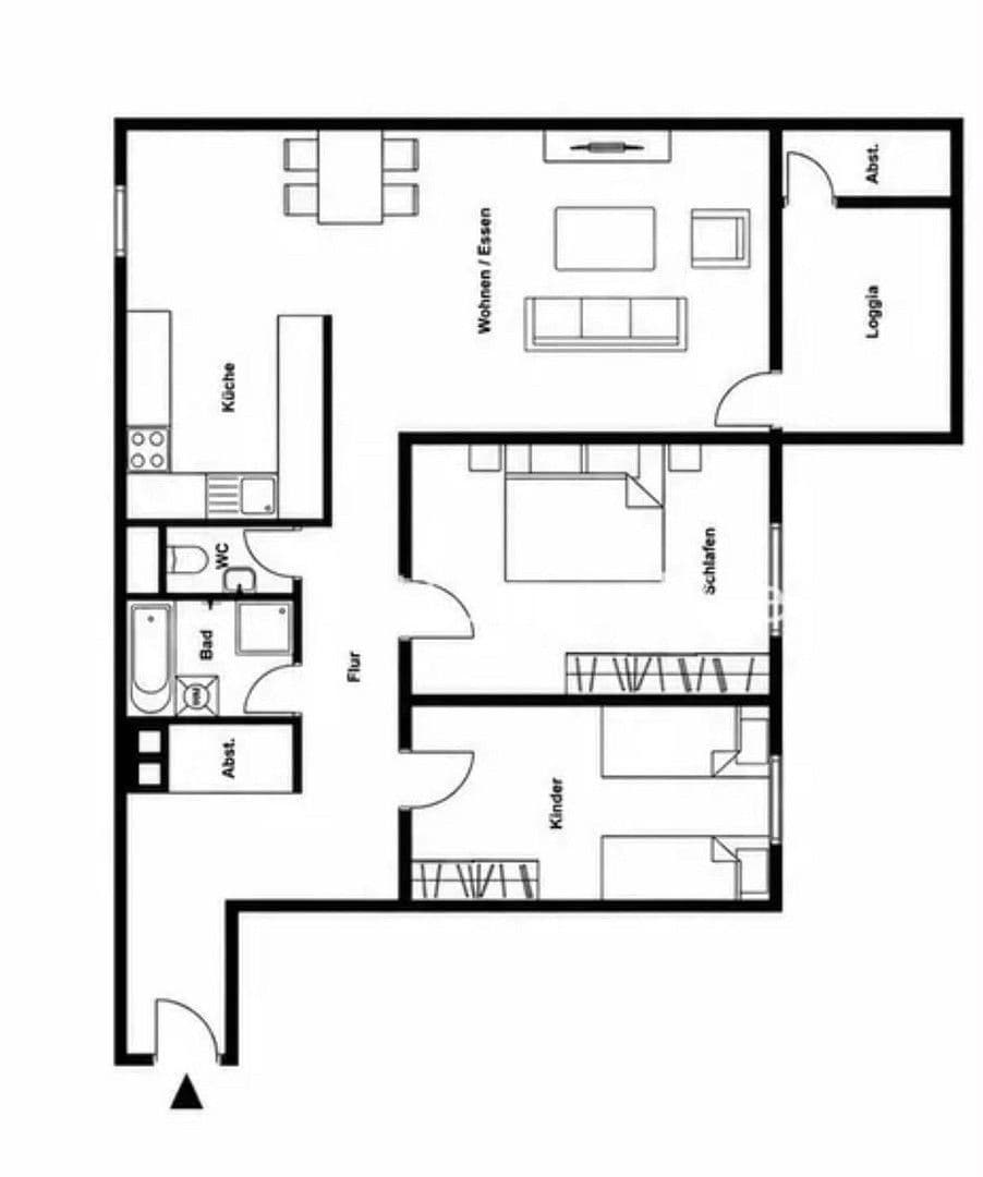 Prenájom bytu 3-izbový 92 m², Frankfurt am Main, Hesensko Prenájom bytu 3-izbový 92 m², Frankfurt am Main, Hesensko