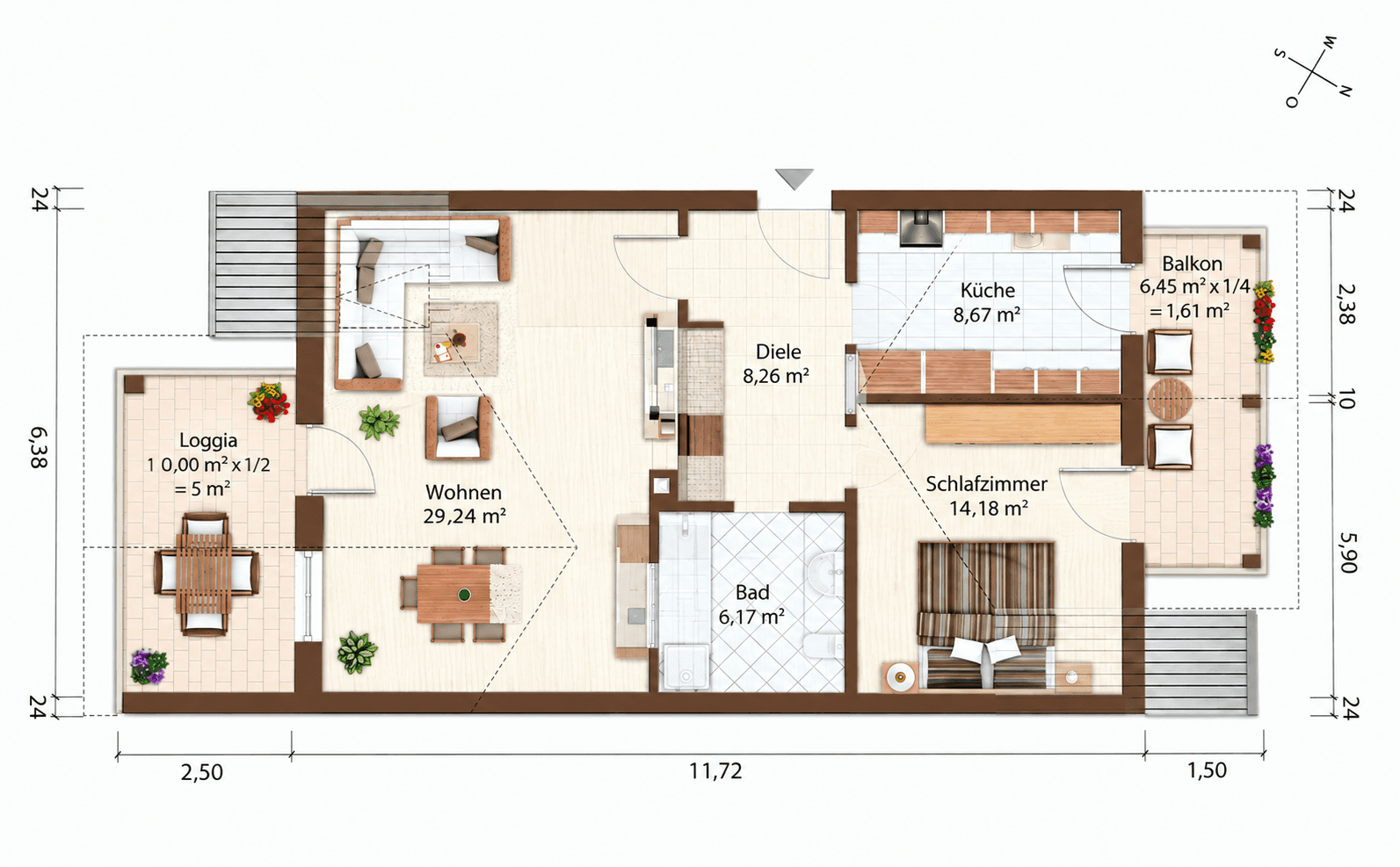 Prenájom bytu 2-izbový 74 m², Sauerlach, Bavorsko Prenájom bytu 2-izbový 74 m², Sauerlach, Bavorsko