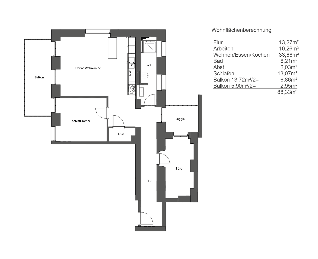 Prenájom bytu 3-izbový 89 m², Offenbach, Hesensko Prenájom bytu 3-izbový 89 m², Offenbach, Hesensko