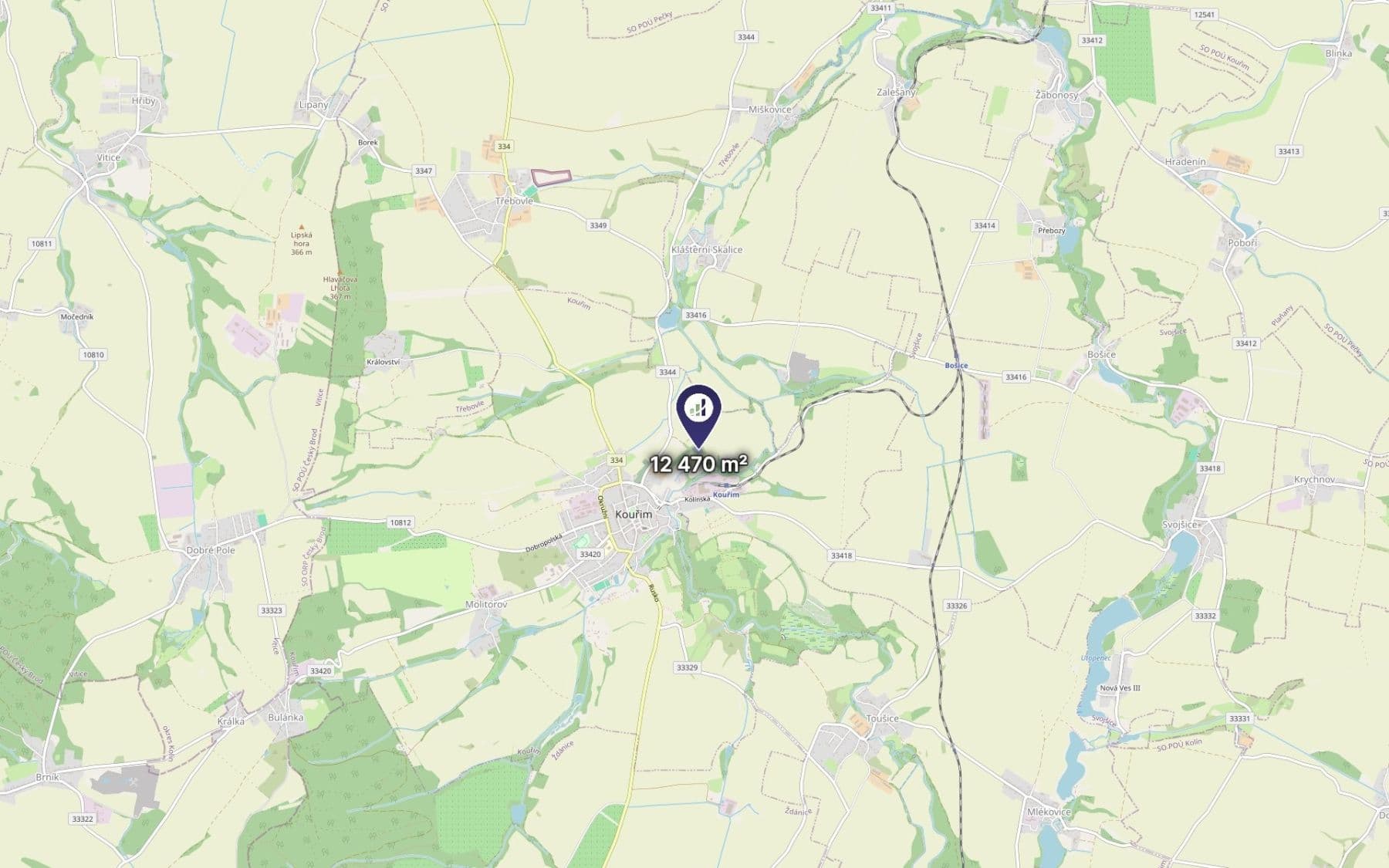 Predaj pozemku 12.470 m², Kouřim, Středočeský kraj Predaj pozemku 12.470 m², Kouřim, Středočeský kraj