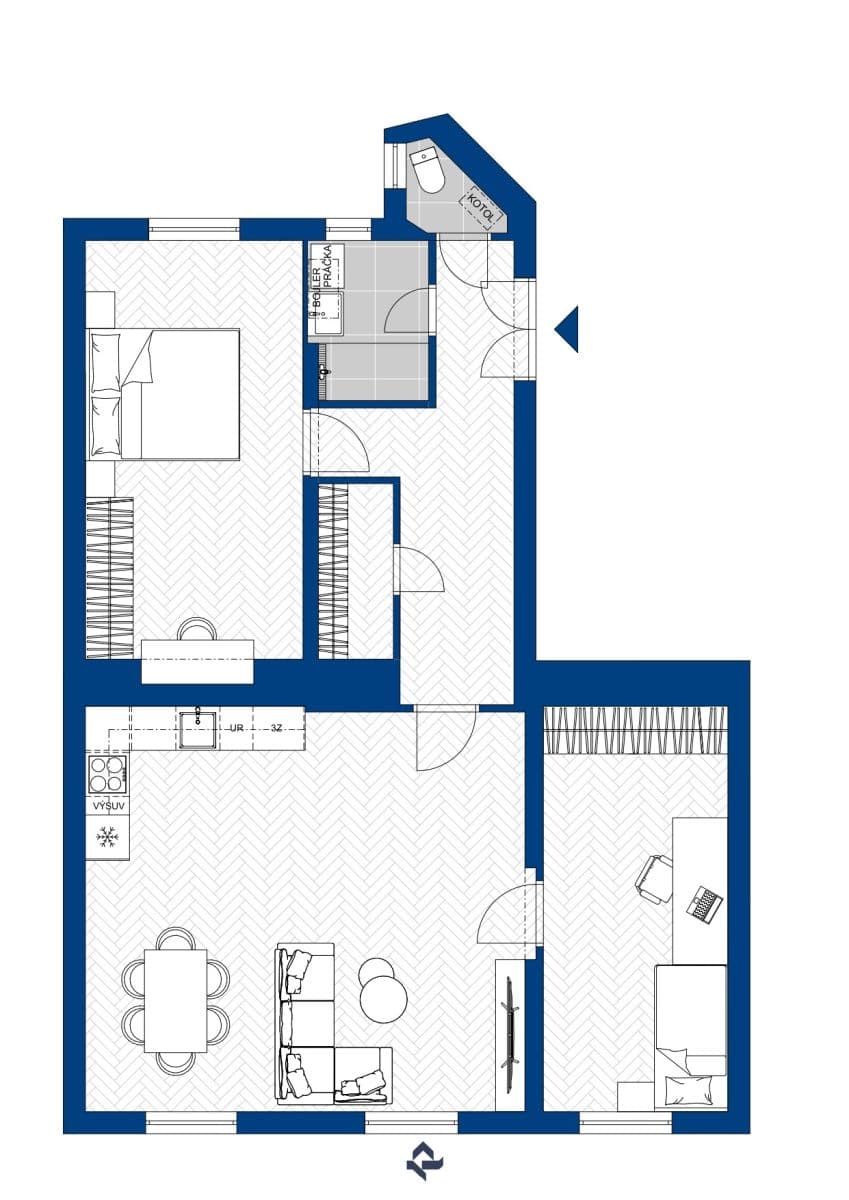 Predaj bytu 3-izbový 99 m², Vltavská, Praha, Praha Predaj bytu 3-izbový 99 m², Vltavská, Praha, Praha