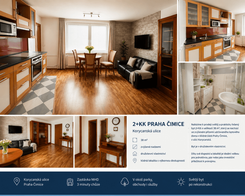 Predaj bytu 2-izbový 38 m², Korycanská, Praha, Praha Predaj bytu 2-izbový 38 m², Korycanská, Praha, Praha