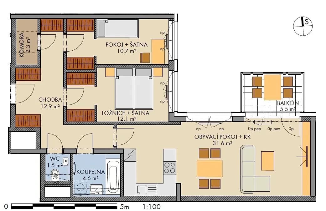 Predaj bytu 3-izbový 82 m², Pod Harfou, Praha, Praha Predaj bytu 3-izbový 82 m², Pod Harfou, Praha, Praha