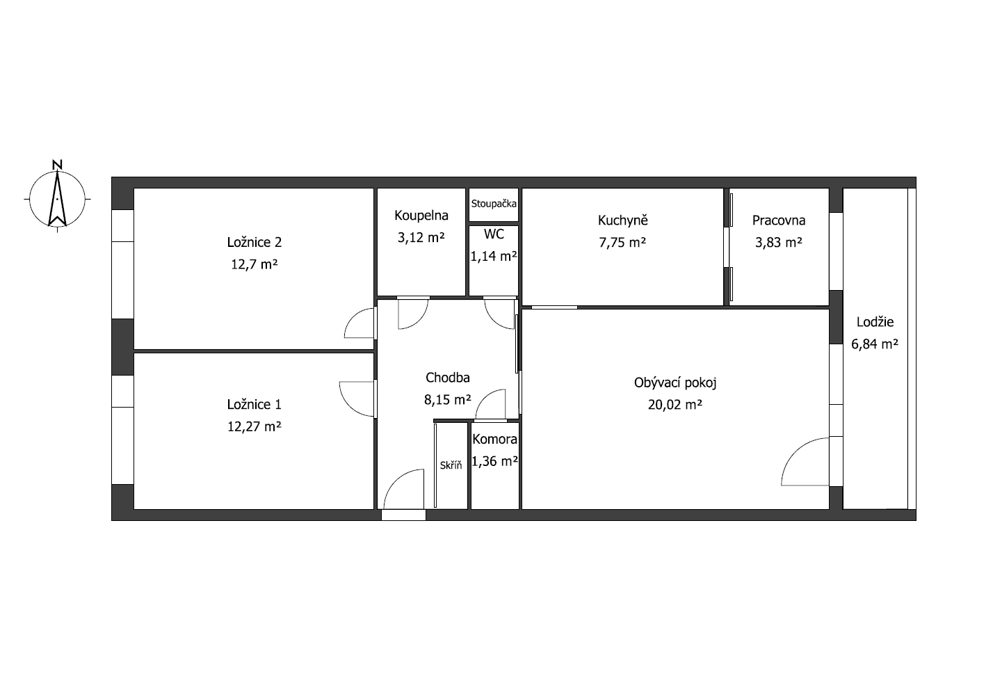 Predaj bytu 3-izbový 70 m², Nad přehradou, Praha, Praha Predaj bytu 3-izbový 70 m², Nad přehradou, Praha, Praha