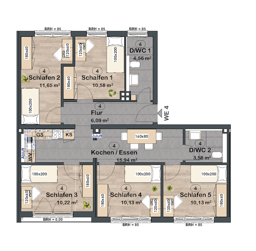 Prenájom bytu 85 m², Fürtherstr. 44, Nürnberg, Bavorsko Prenájom bytu 85 m², Fürtherstr. 44, Nürnberg, Bavorsko