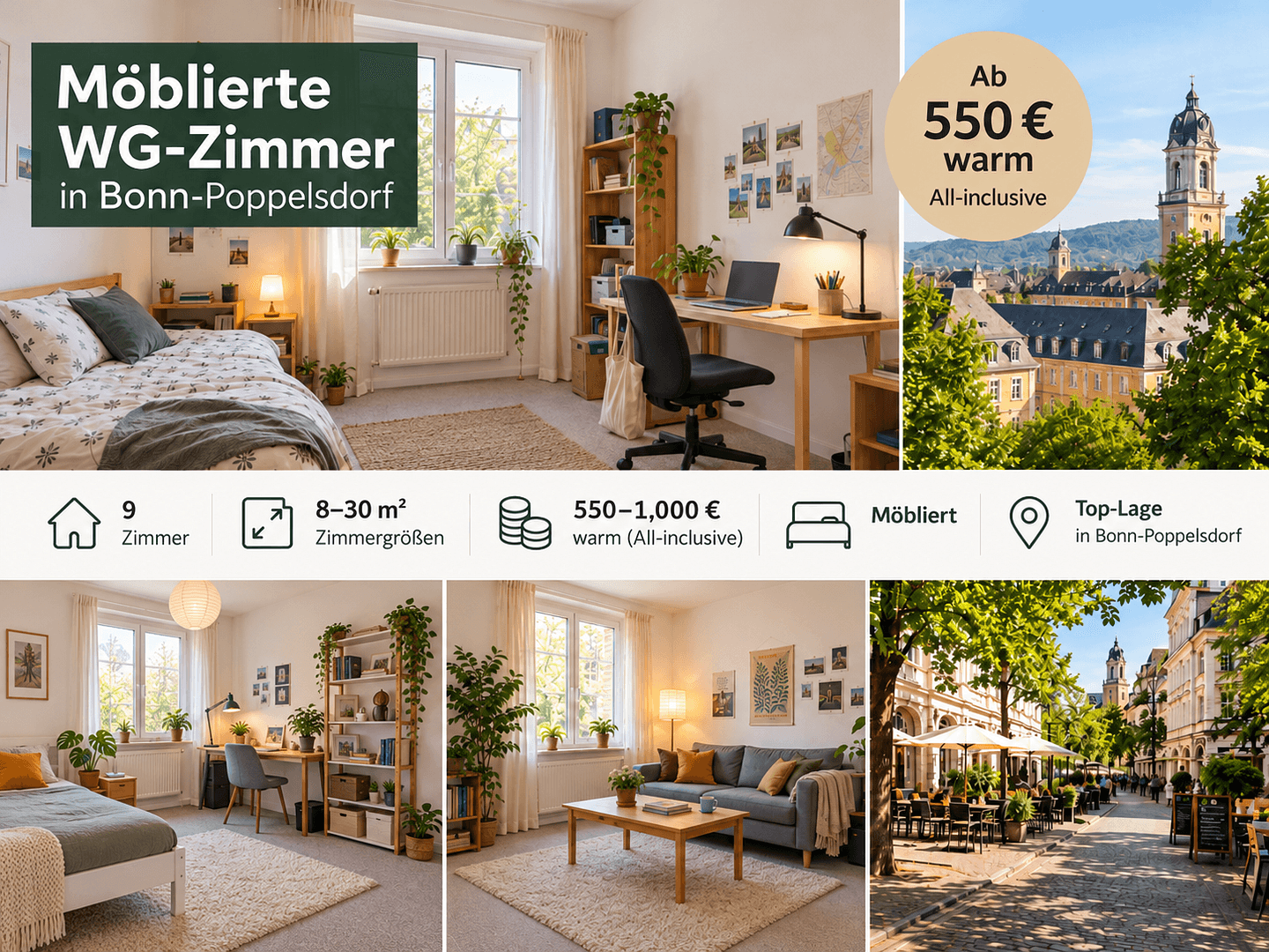 Prenájom bytu 10 m², Quantiusstraße 1, Bonn, Severné Porýnie - Westfálsko Prenájom bytu 10 m², Quantiusstraße 1, Bonn, Severné Porýnie - Westfálsko