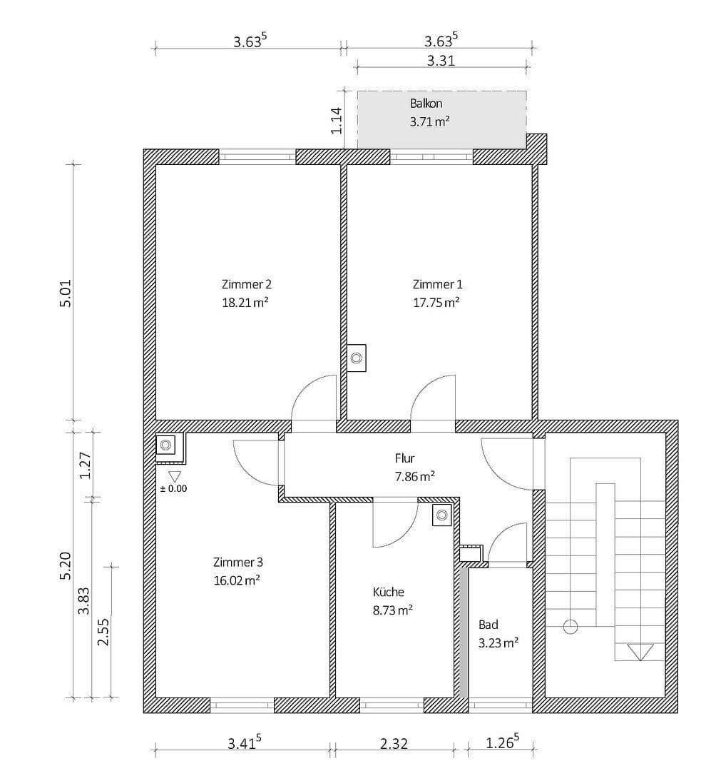 Predaj bytu 3-izbový 73 m², Nürnberg, Bavorsko Predaj bytu 3-izbový 73 m², Nürnberg, Bavorsko