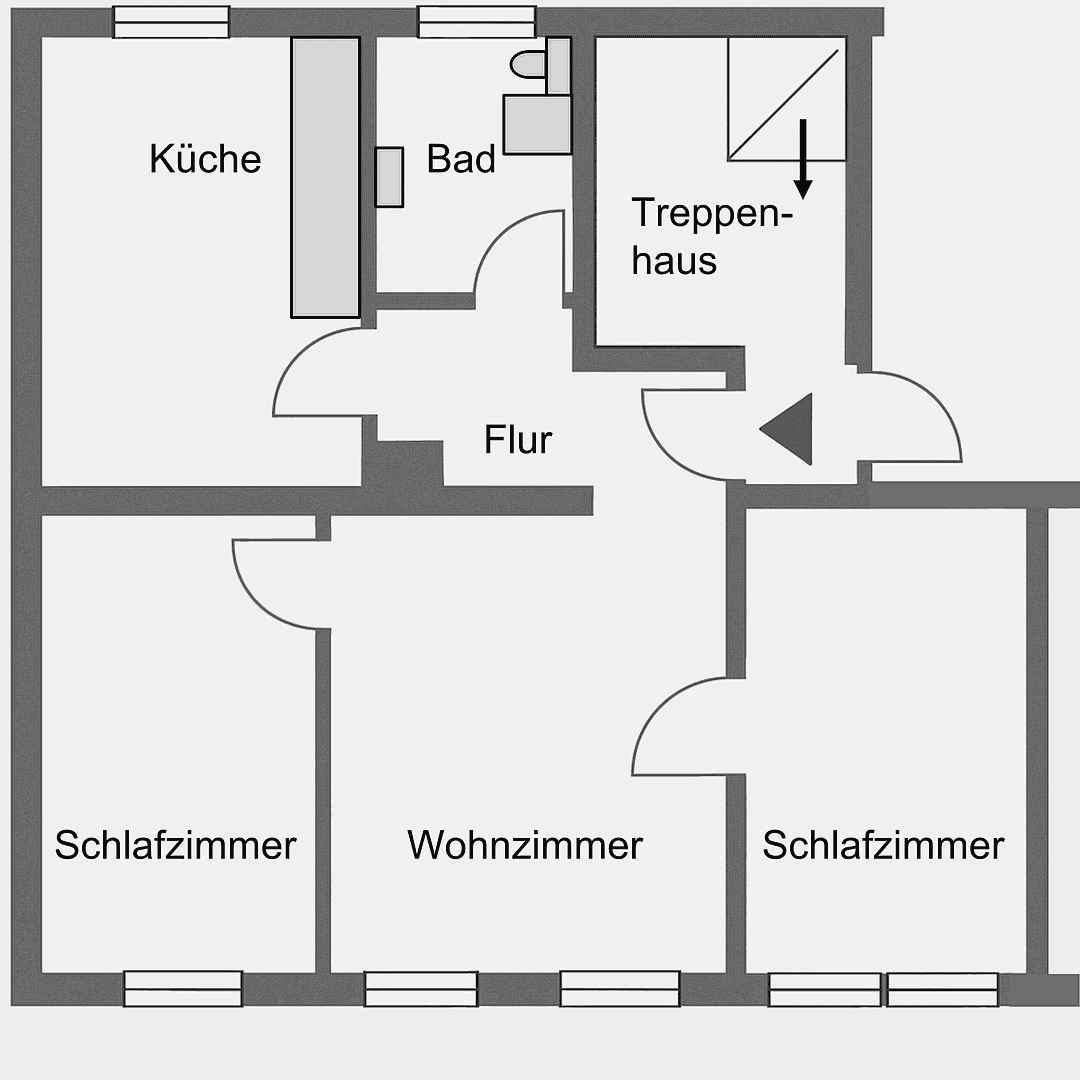 Prenájom bytu 3-izbový 75 m², Fürth, Bavorsko Prenájom bytu 3-izbový 75 m², Fürth, Bavorsko