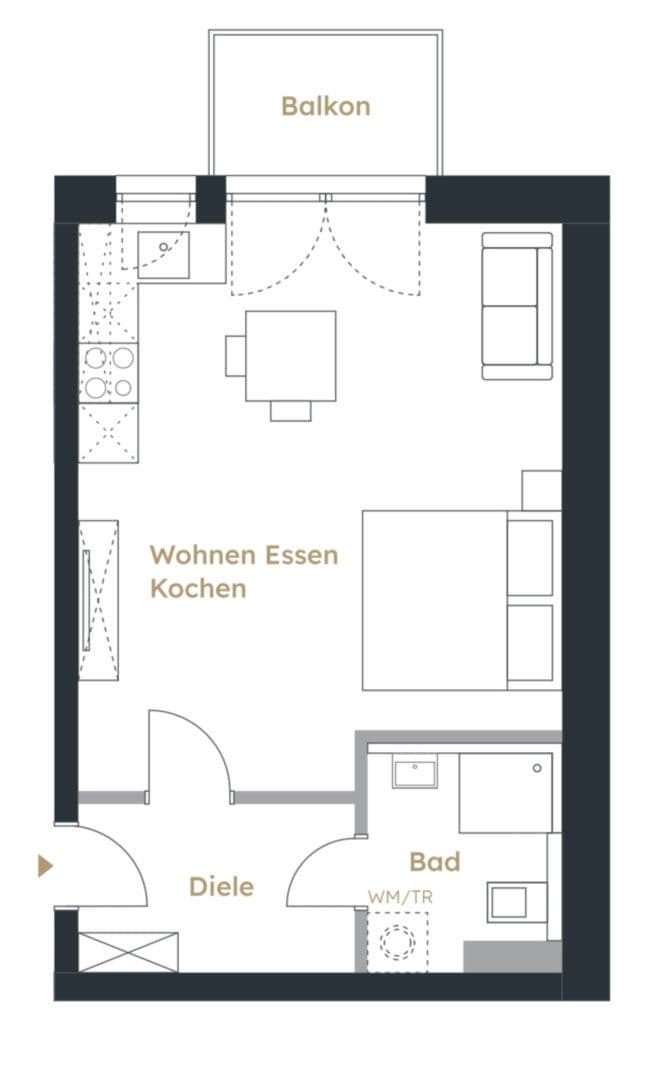 Prenájom bytu 1-izbový 38 m², Sailerstr., München, Bavorsko Prenájom bytu 1-izbový 38 m², Sailerstr., München, Bavorsko