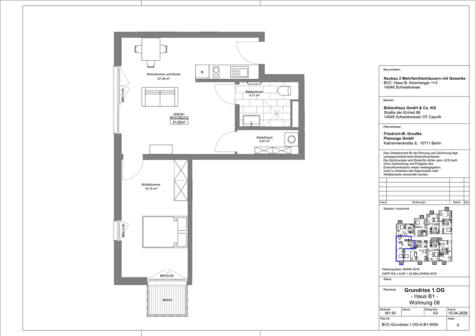 Prenájom bytu 2-izbový 51 m², Schwielowsee, Brandenbursko Prenájom bytu 2-izbový 51 m², Schwielowsee, Brandenbursko