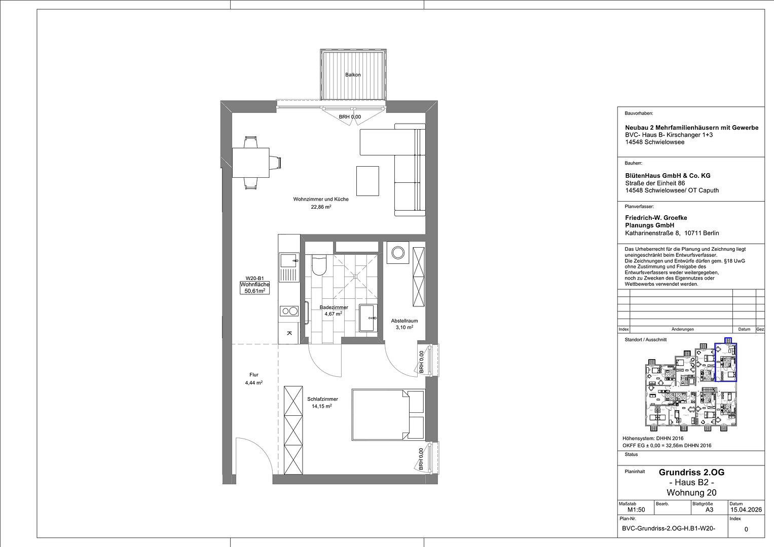 Prenájom bytu 2-izbový 51 m², Schwielowsee, Brandenbursko Prenájom bytu 2-izbový 51 m², Schwielowsee, Brandenbursko