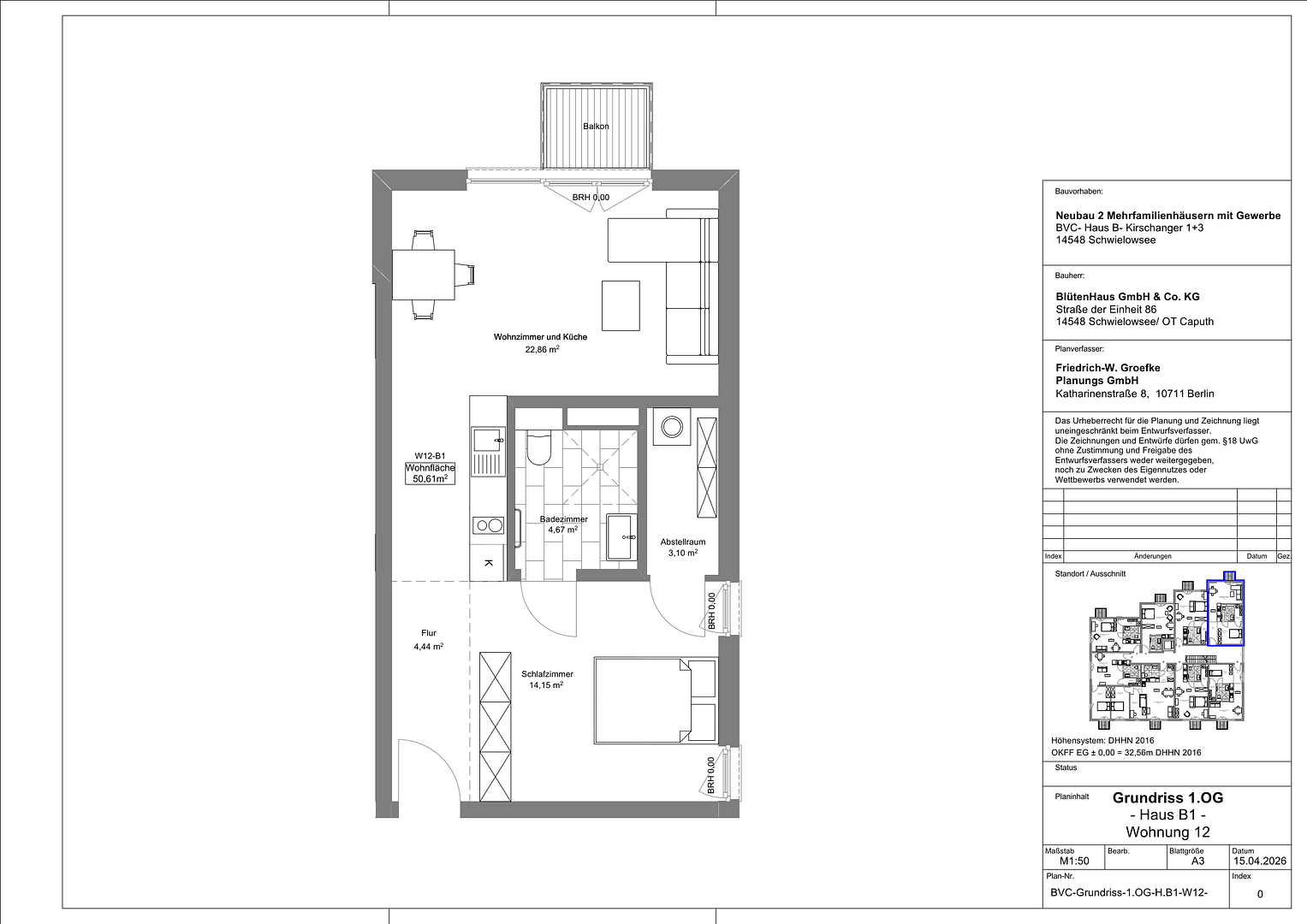 Prenájom bytu 2-izbový 51 m², Schwielowsee, Brandenbursko Prenájom bytu 2-izbový 51 m², Schwielowsee, Brandenbursko